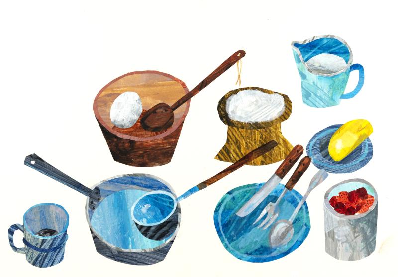 Illustration of pots and pans.