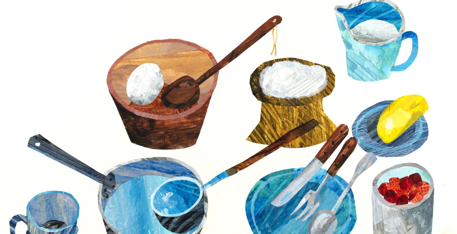 Illustration of pots and pans.