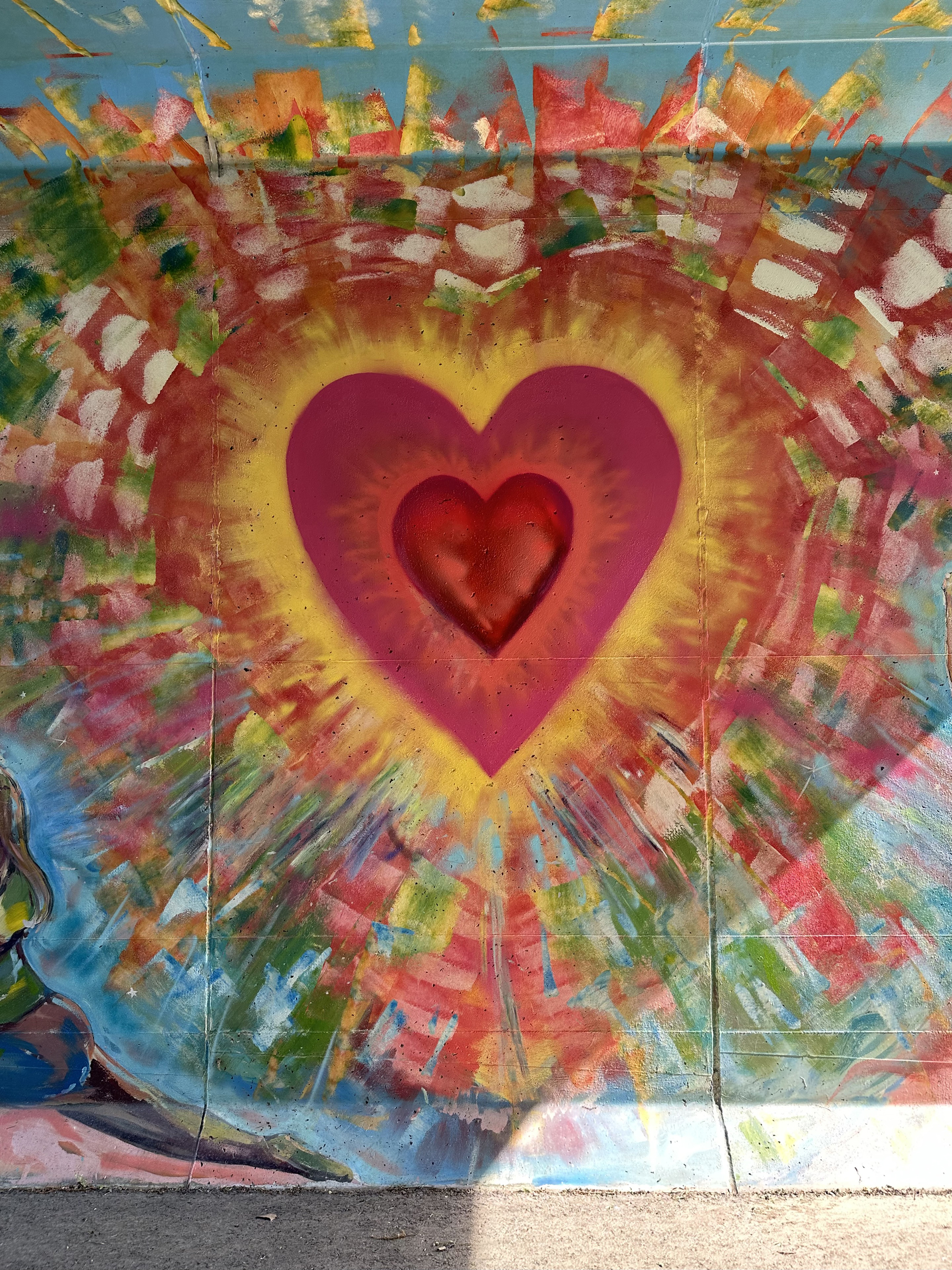 Photograph of heart mural 