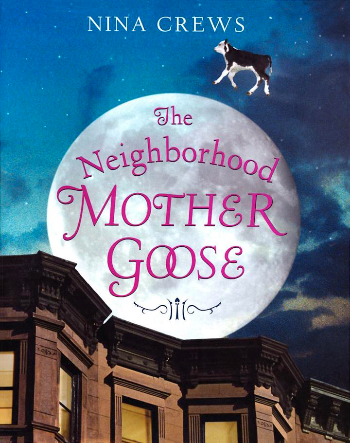 Cover of book showing cow jumping over the moon. 