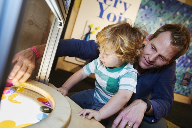 Installation of Eric Carle themed furniture and activities.