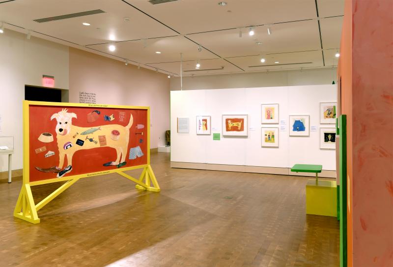 Installation image showing What Pete Ate art and activity.