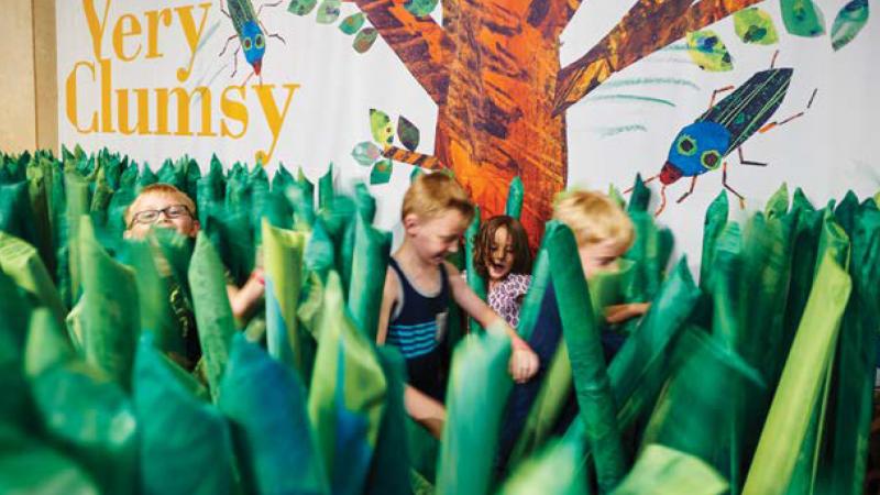 Installation of Eric Carle themed furniture and activities.