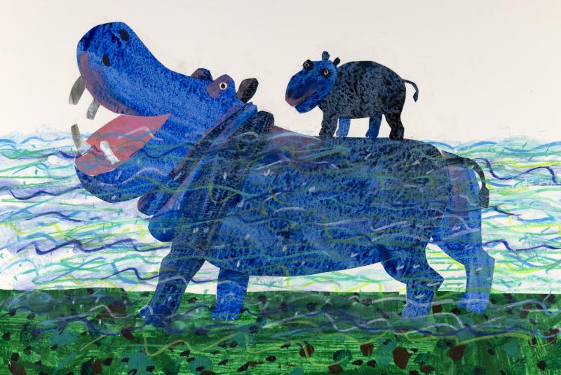 Illustration of a hippo.