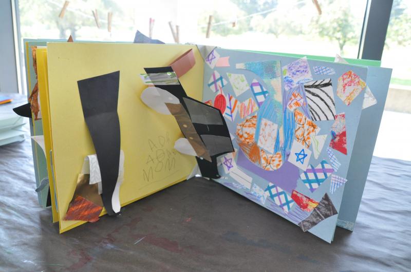 The Paper on the Move book opened with a car-shaped flap sticking out of the left-side page.