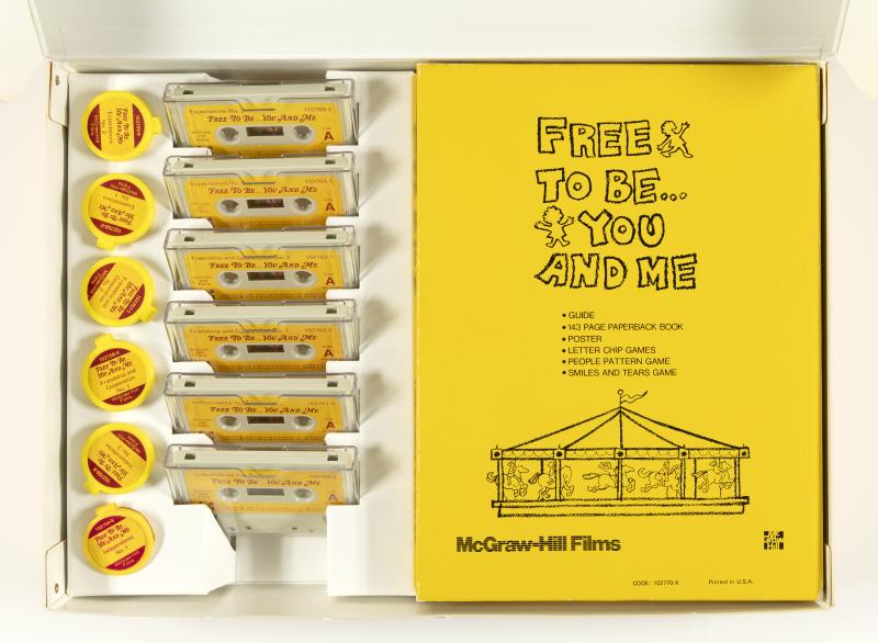 Photograph of tapes in a box.
