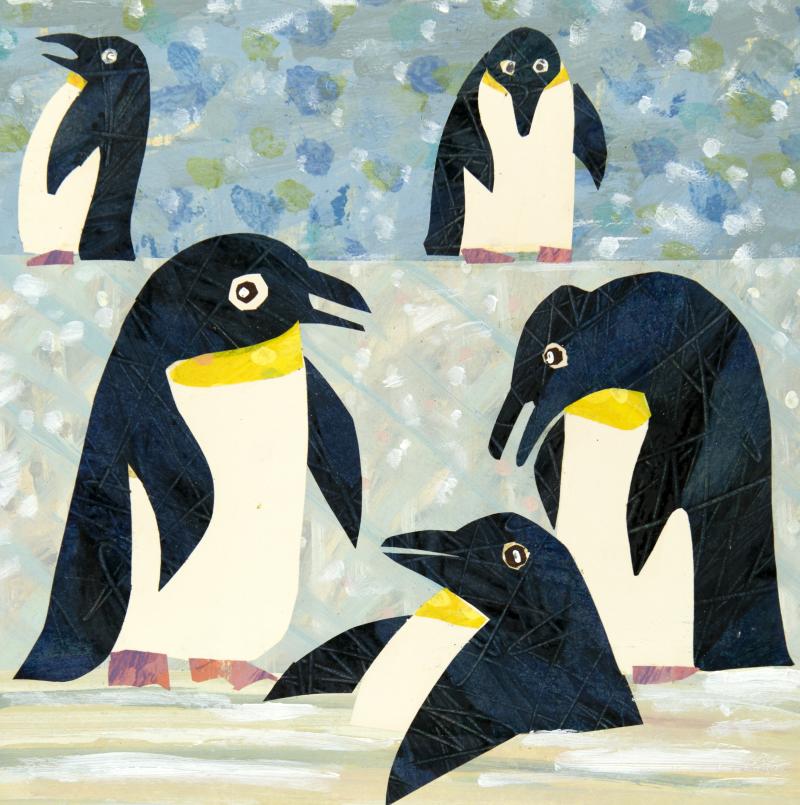 Illustration of penguins