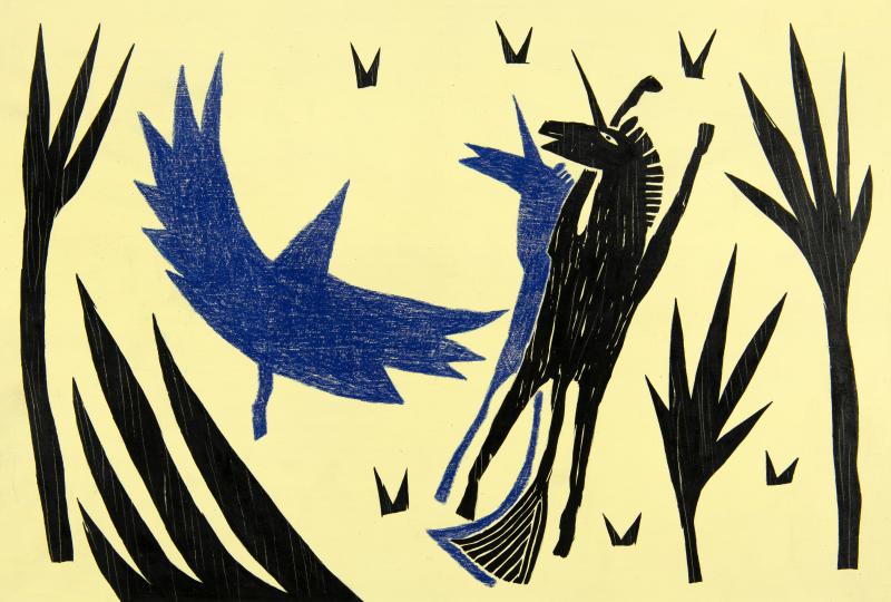 Illustration of abstract birds.