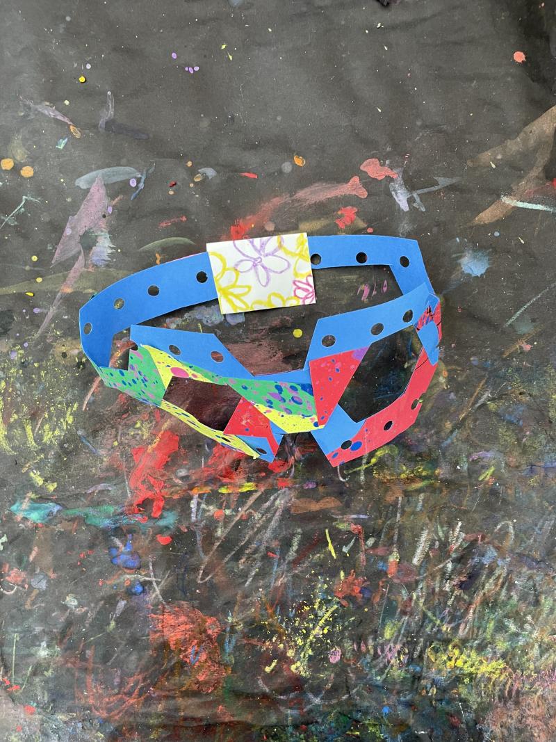 Paper crafted goggles.