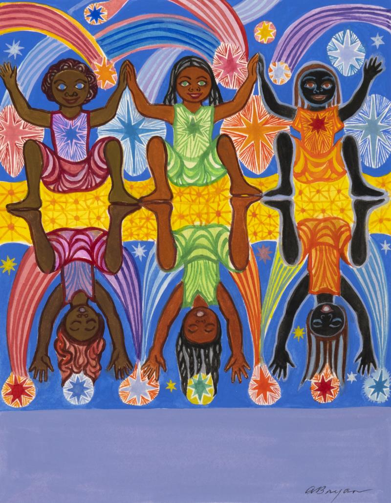 Illustration of three magical beings.