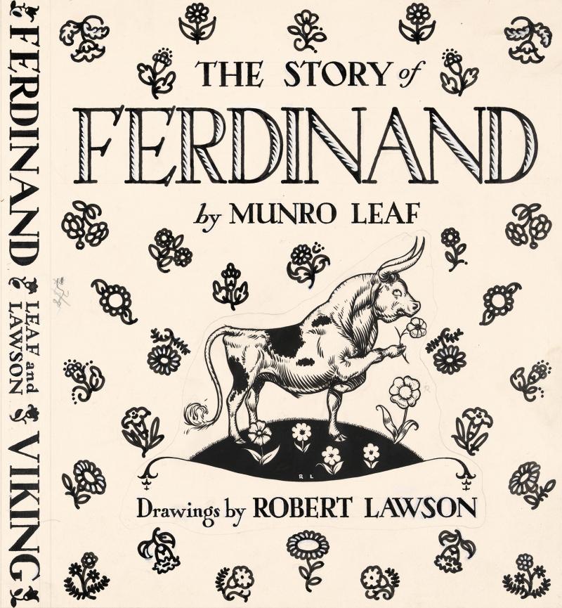 Cover of bull smelling flowers.