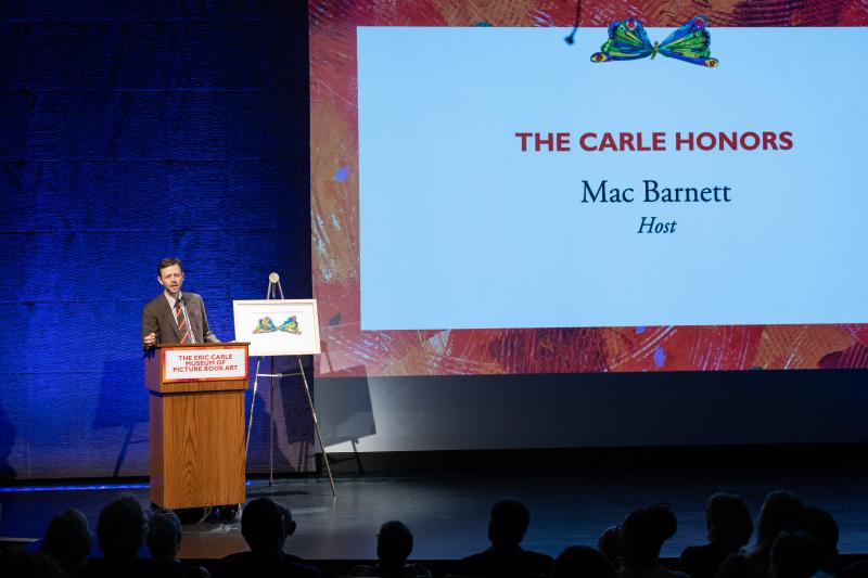 Mac Barnet host of the 2025 Carle Honors