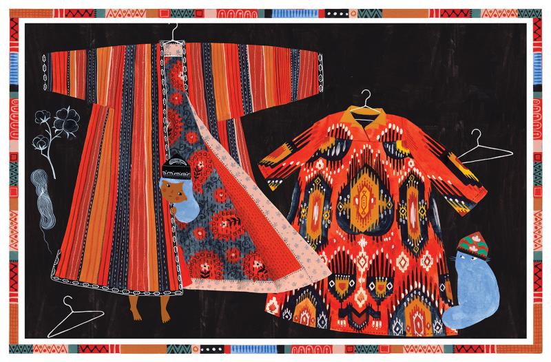 Illustration of woven coats.
