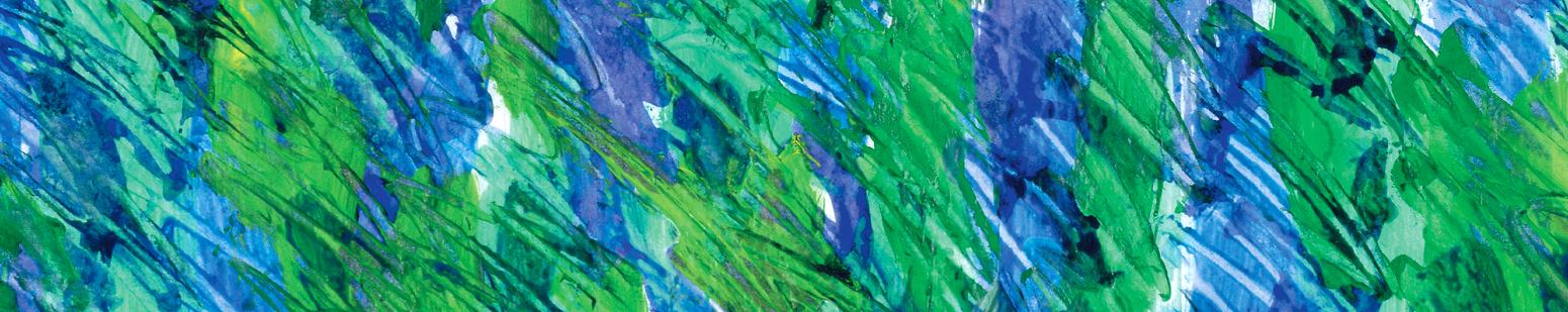 Green and blue painted tissue paper by Eric Carle.