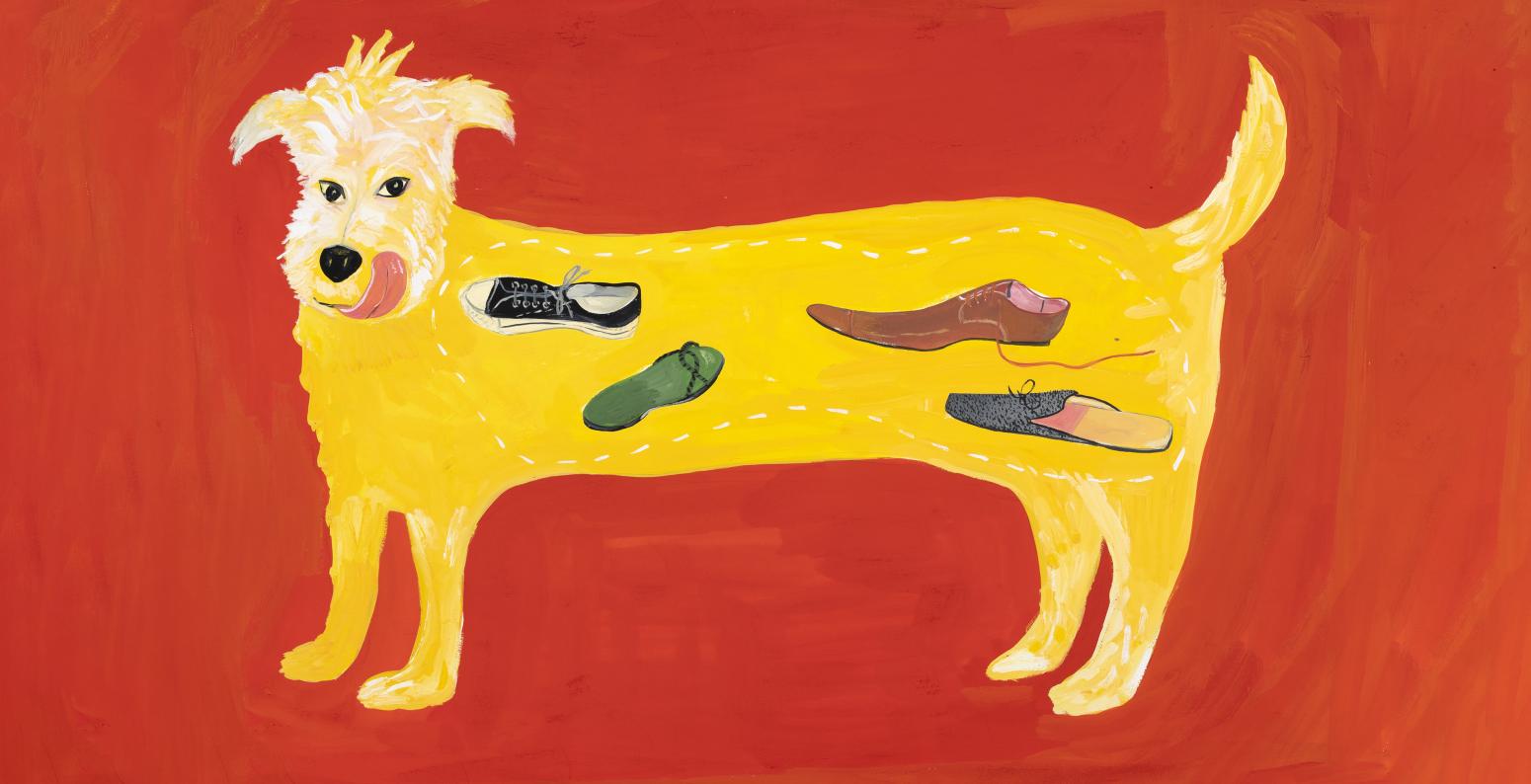 Illustration of Pete with shoes in belly.