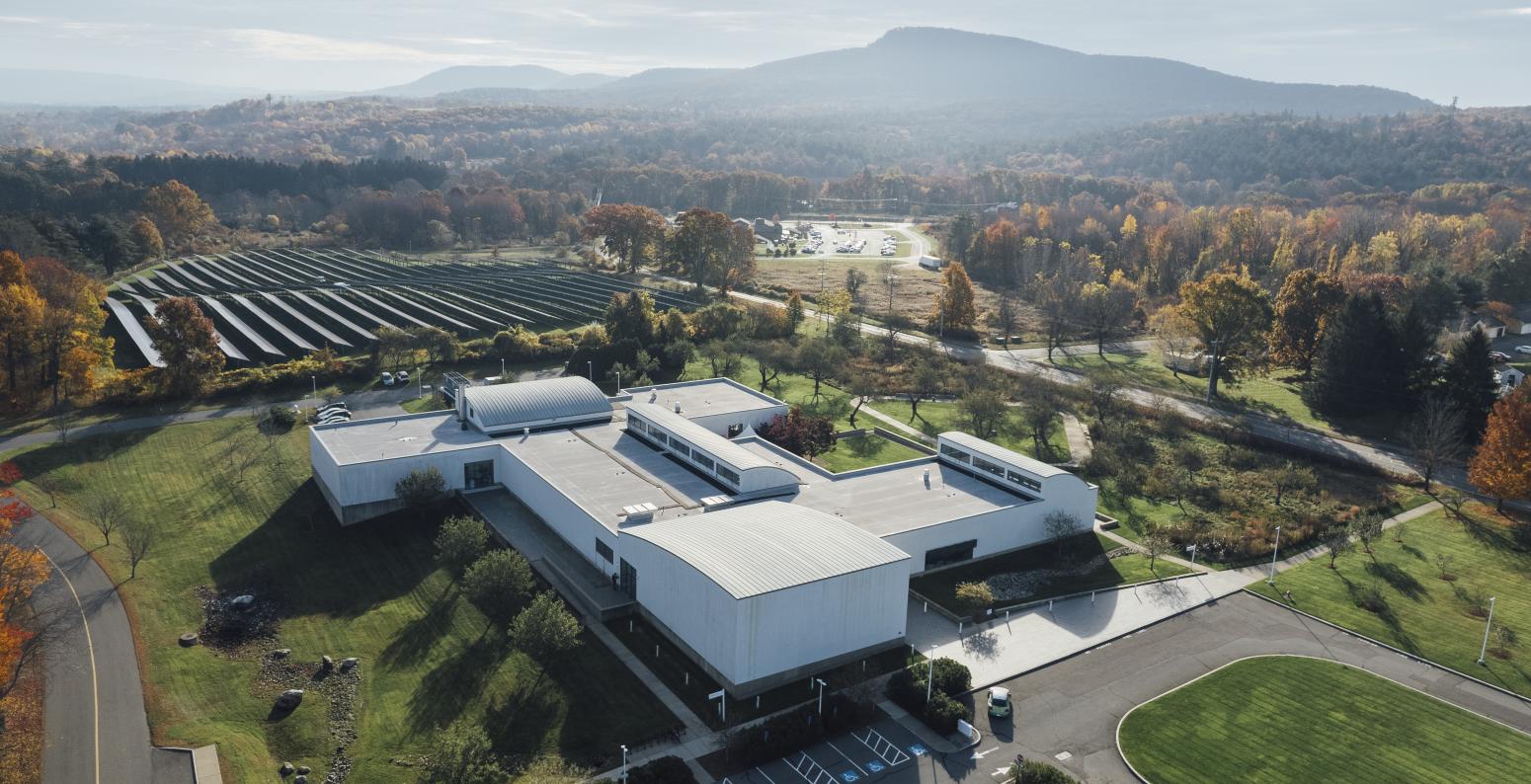 aerial view of The Eric Carle Museum of Picture Book Art
