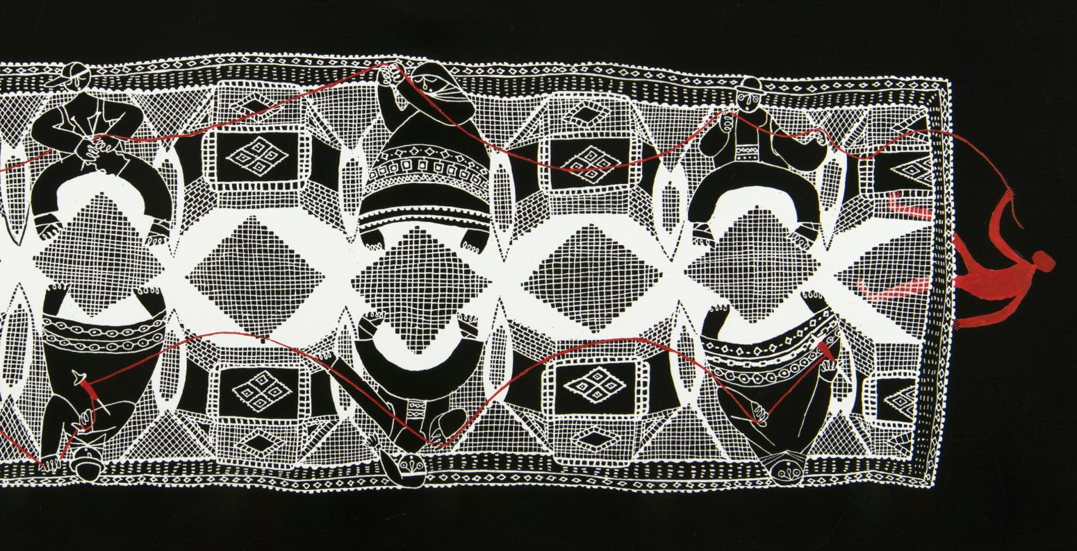 Illustration of abstract weaving.