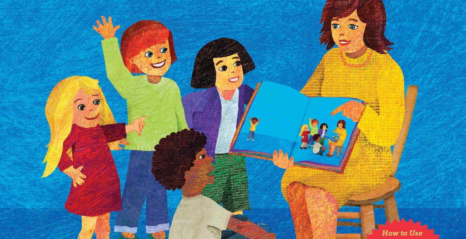Book cover showing children and grownup at storytime.