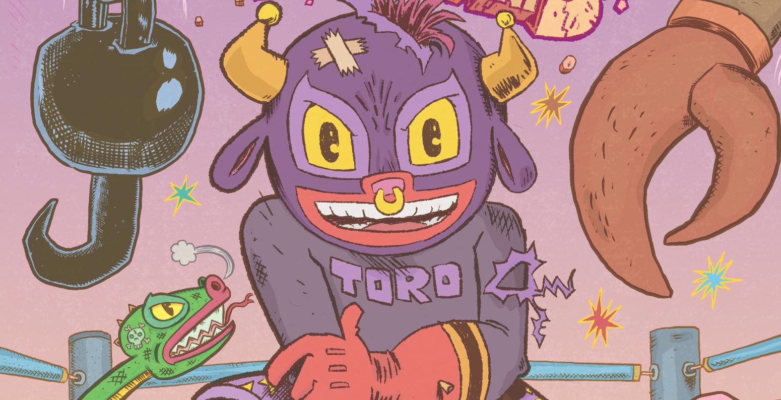 Illustration of a bull boxer.