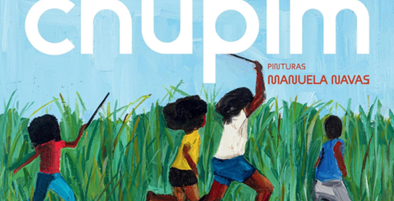 Cover illustration of children running through field