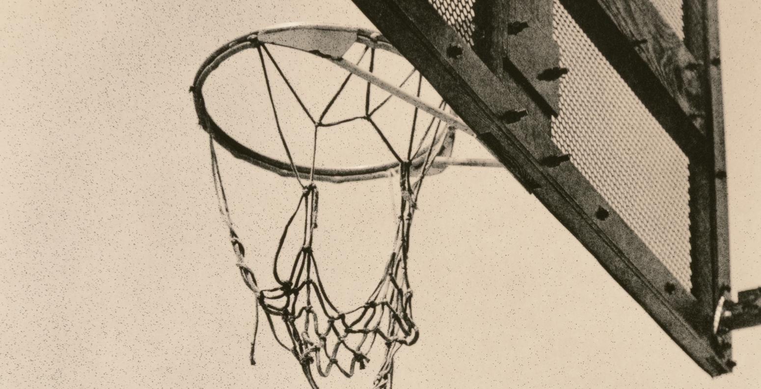 Photograph of basketball hoop 