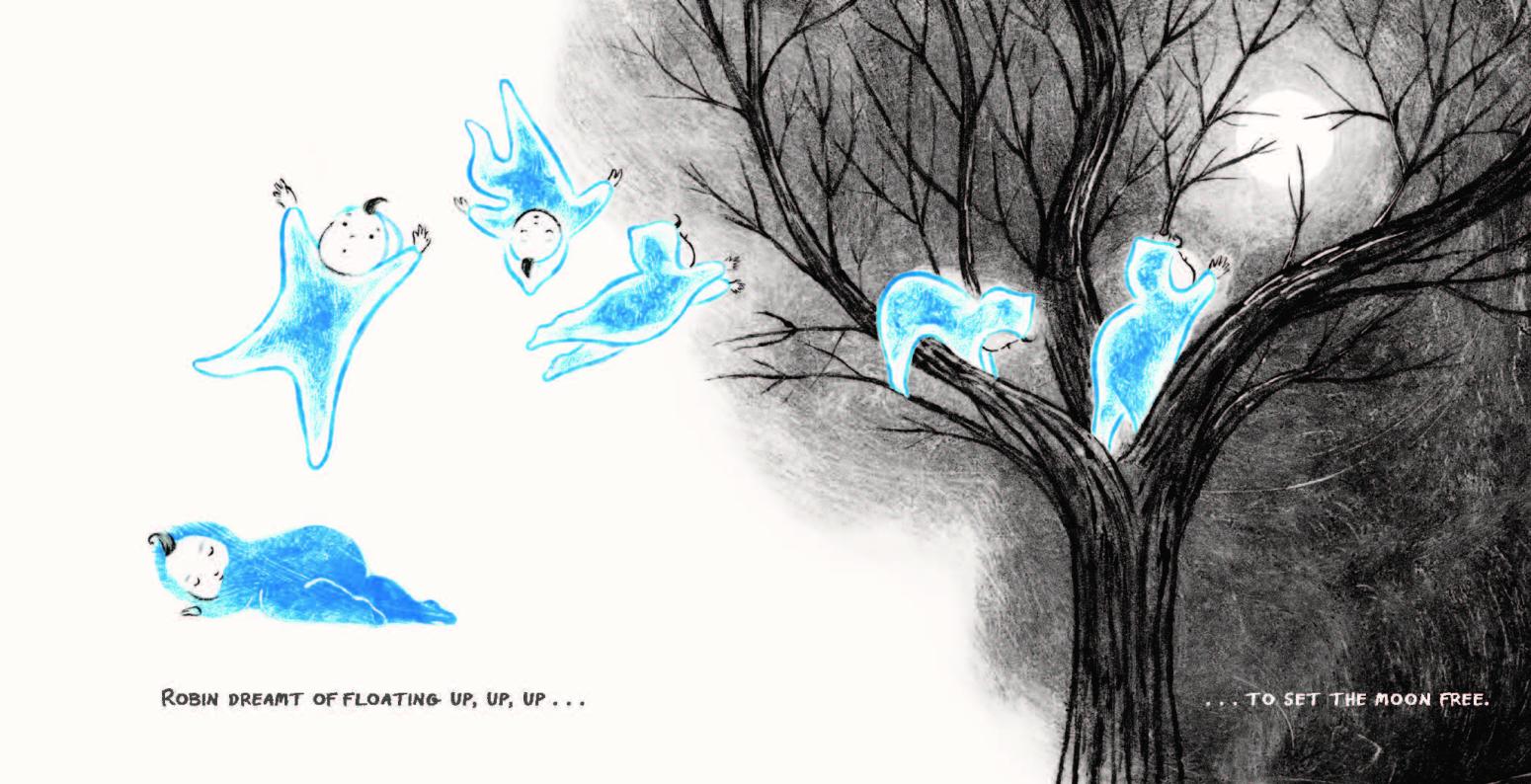 Spread from Robin and the Moon