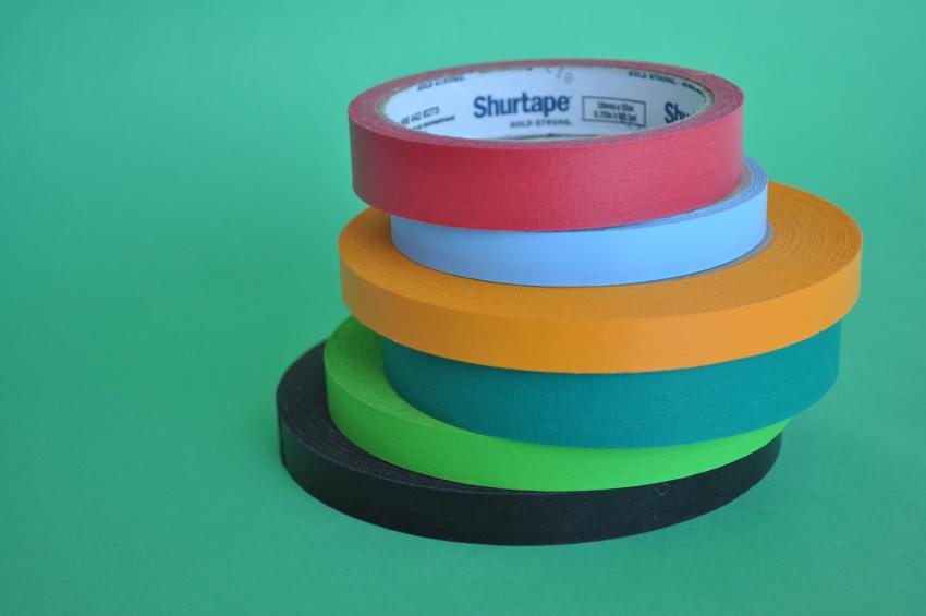 Colorful stack of masking tape
