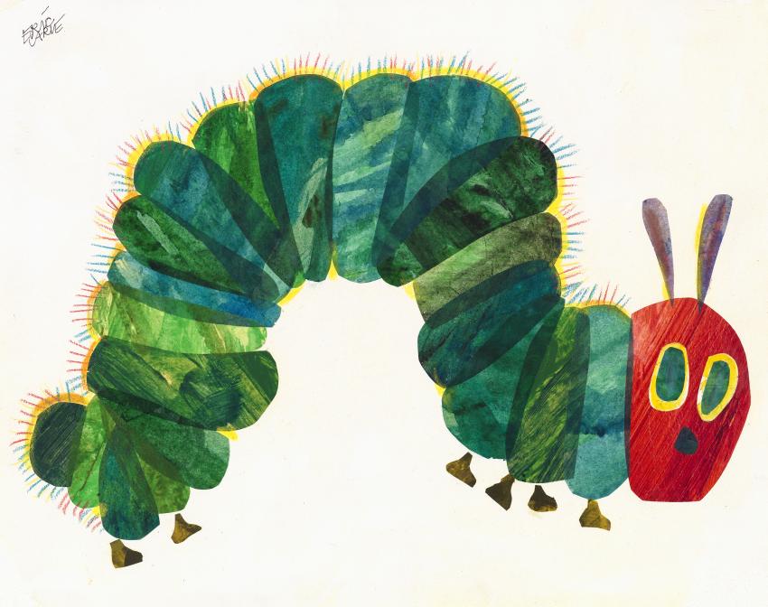 collage of very hungry caterpillar
