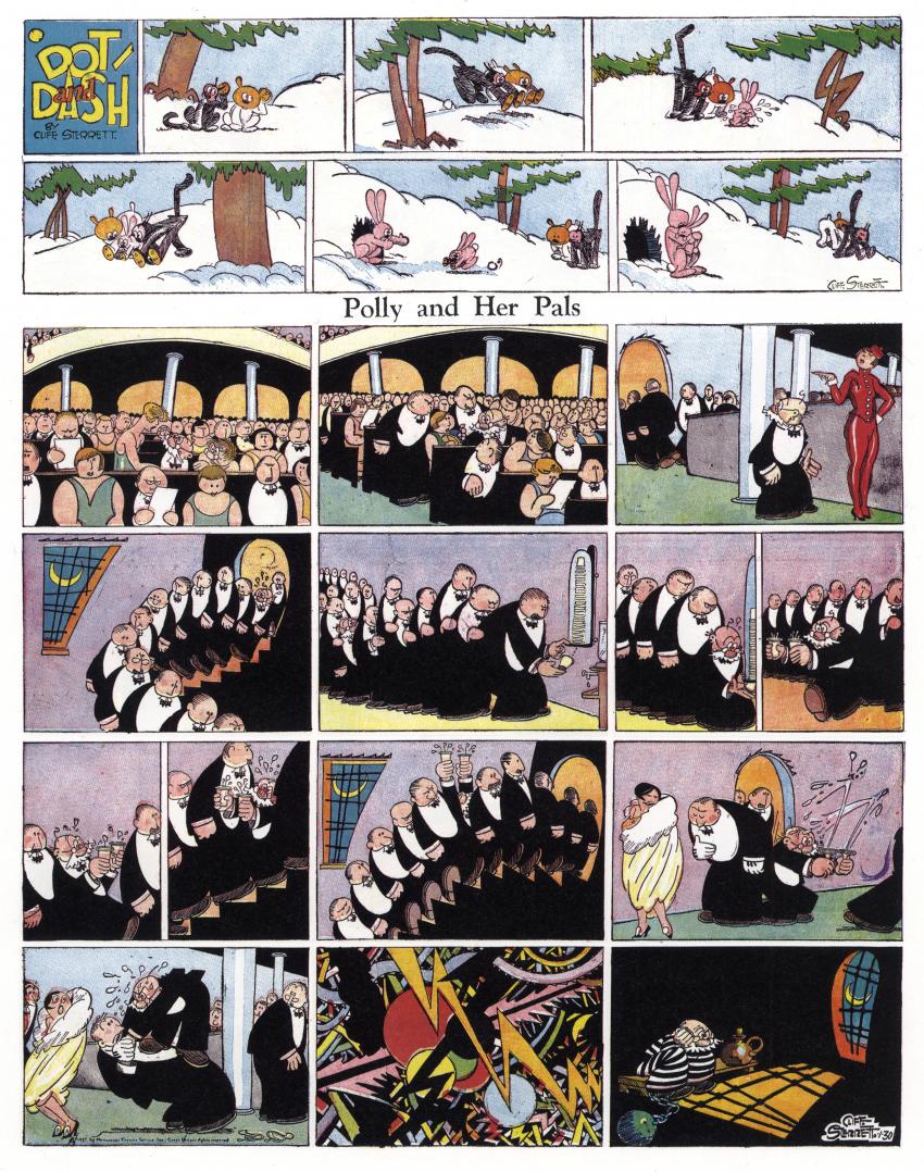 Comic strip illustration.