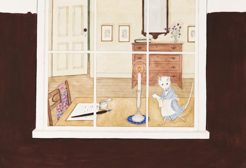 Illustration of mouse in window