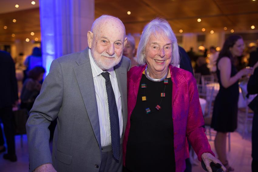 Photograph of Eric Carle and Ann Beneduce.