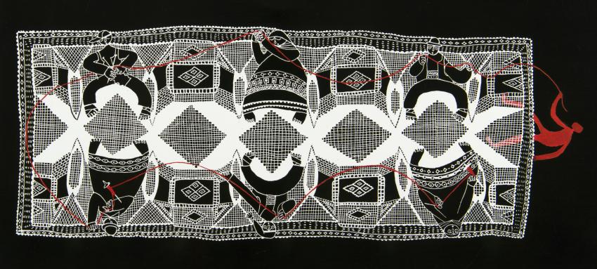 Illustration of abstract weaving.