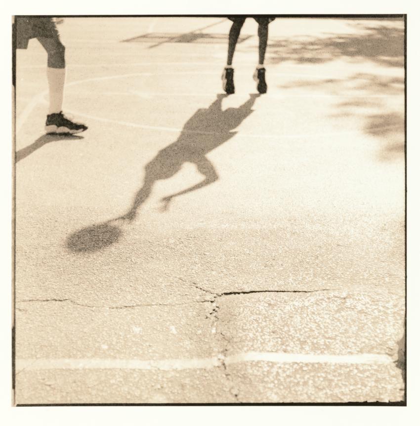 Photograph of basketball hoop 