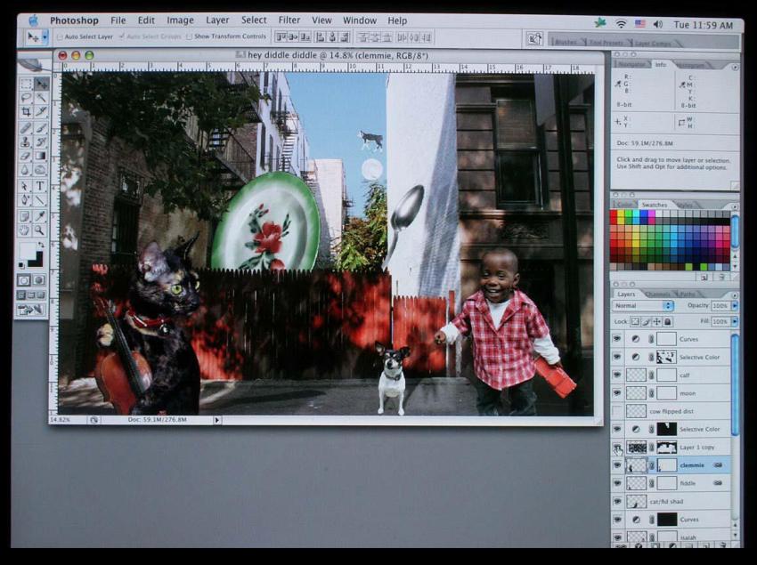Image of artwork in photoshop. 