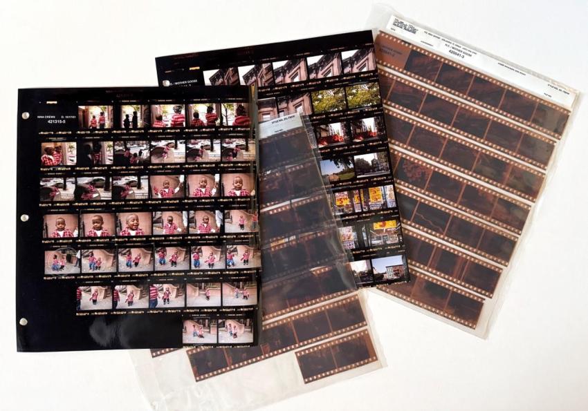 Image of negatives and contact sheets