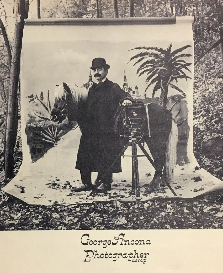 Photograph of photographer in studio. 