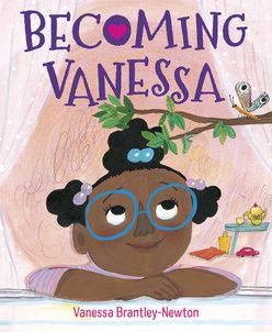 Cover image for Vanessa shows a girl with blue glasses looking up out of her bedroom window.