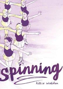 Six figures in leotards and tutus hold out their arms in unison as they skate.