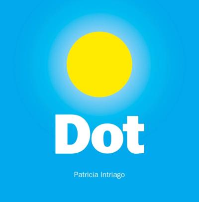 A bright yellow circle on a light blue background.