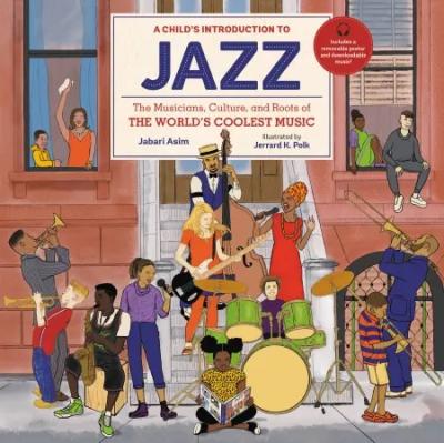 Jazz musicians jam on a neighborhood sidewalk.