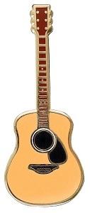 Guitar shaped enamel pin
