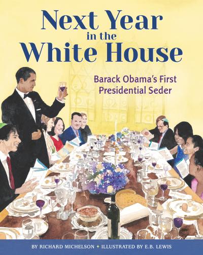 illustration of President Barack Obama at a White House Seder