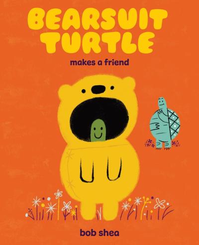 illustration of a turtle wearing a bear costume