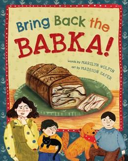 illustration of a Jewish family with babka bread