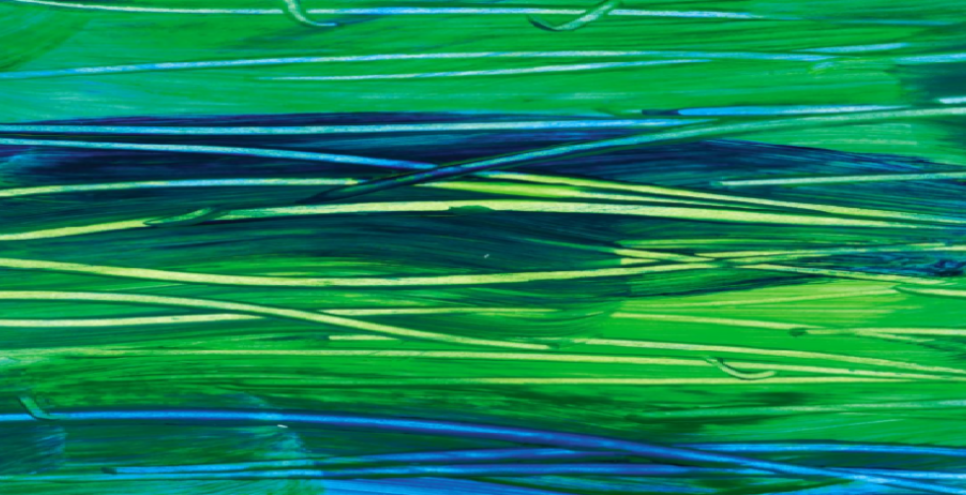 green blue swirl endpapers by Eric Carle