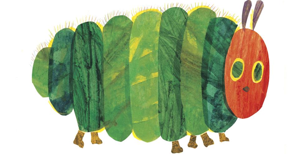 Illustration of a fat caterpillar. 