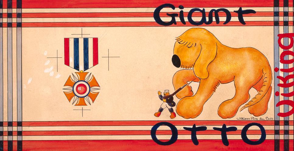 Illustration of giant dog. 