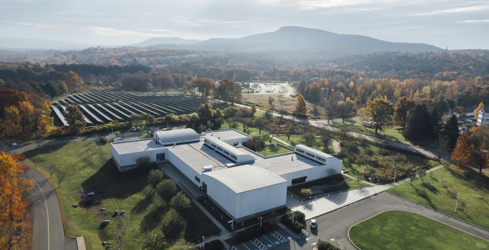 aerial view of The Eric Carle Museum of Picture Book Art