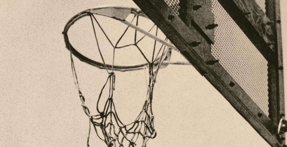 Photograph of basketball hoop 