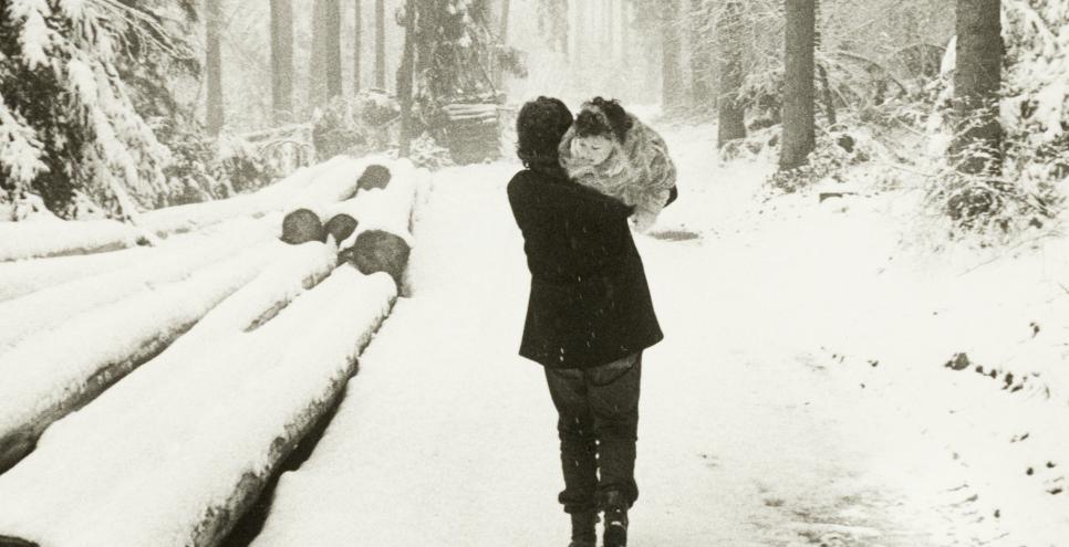 Photograph of guy in snow. 